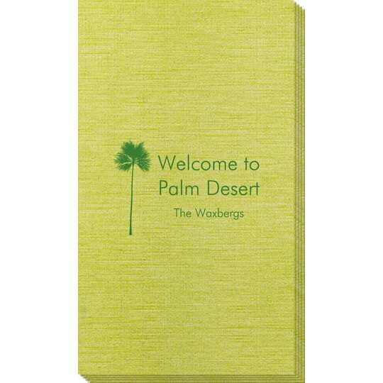 Palm Tree Silhouette Bamboo Luxe Guest Towels
